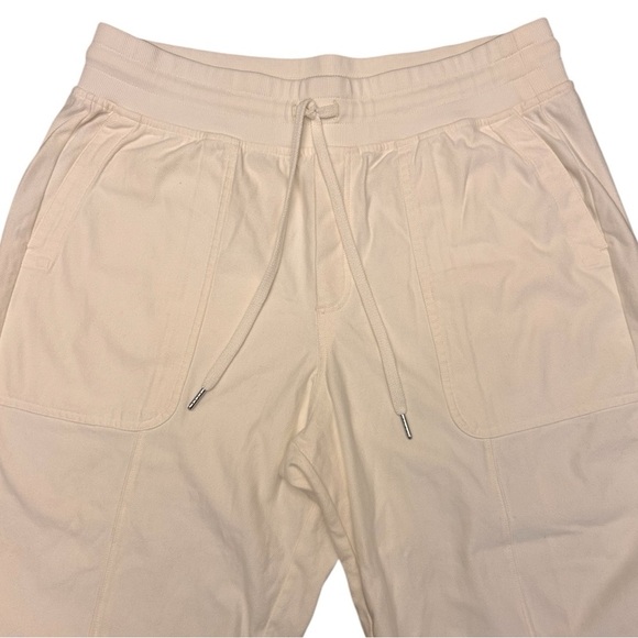 Athleta Farallon Weekender Jogger Cropped Ankle High Rise Pant White/Cream/Ivory - Picture 4 of 11